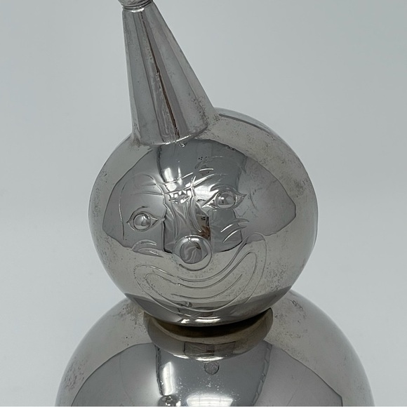 Vintage Raimond Clown Rolly Poly Ball Chrome Metal Coin Bank - Picture 3 of 9